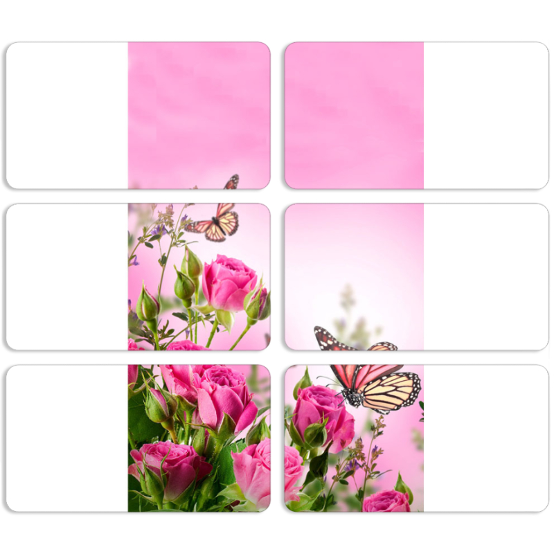 Магнитные фотопазлы 90 на 50 набор 6 штук 