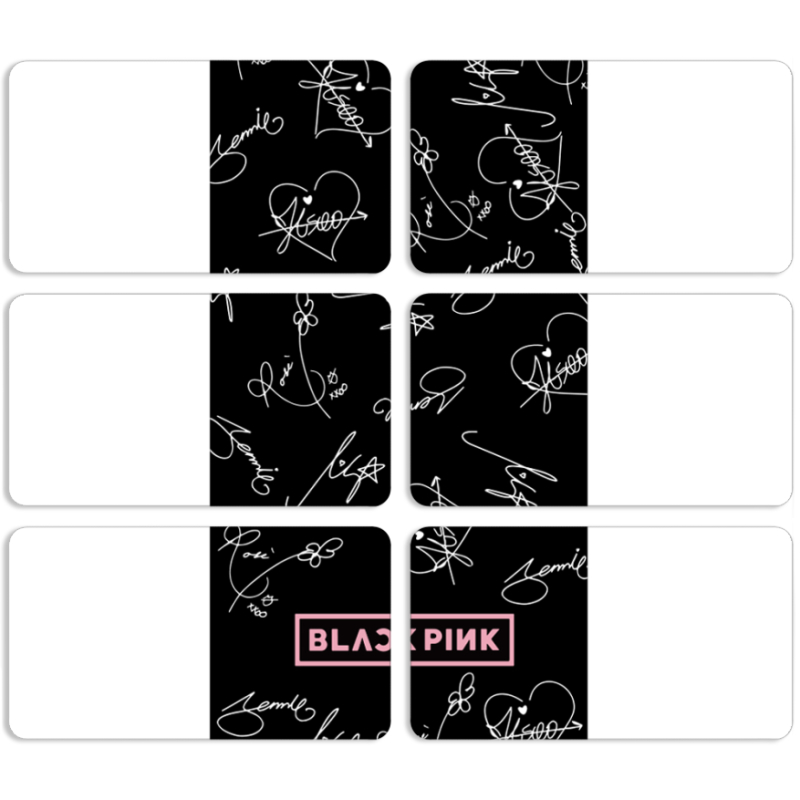 Магнитные фотопазлы 90 на 50 набор 6 штук Blackpink автограф