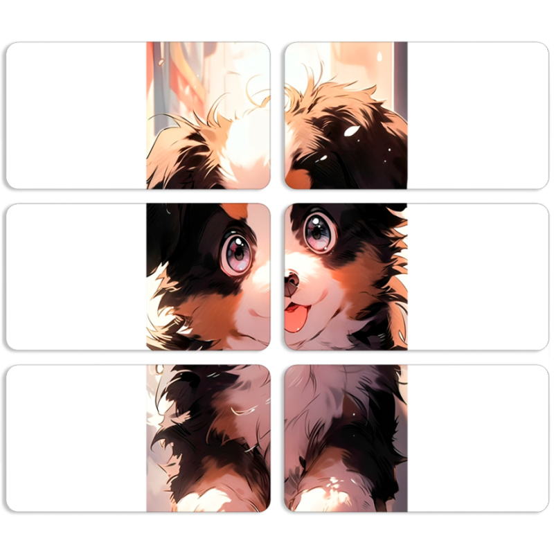 Магнитные фотопазлы 90 на 50 набор 6 штук 