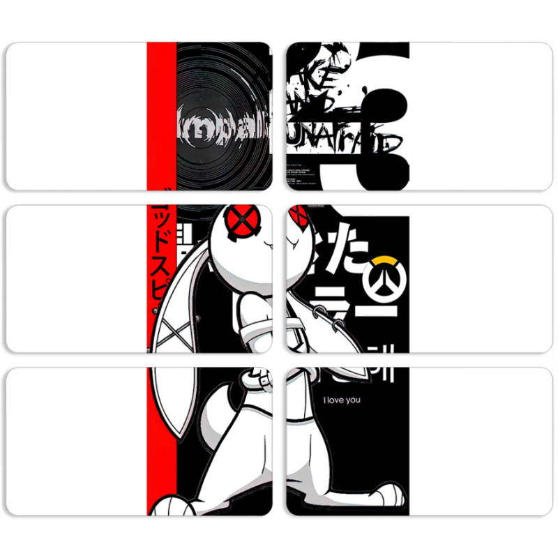 Магнитные фотопазлы 90 на 50 набор 6 штук 