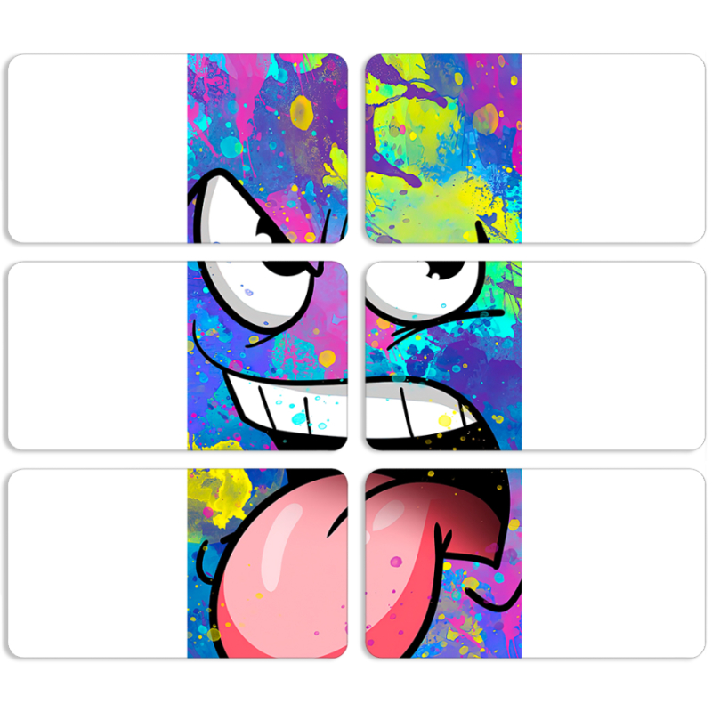 Магнитные фотопазлы 90 на 50 набор 6 штук 