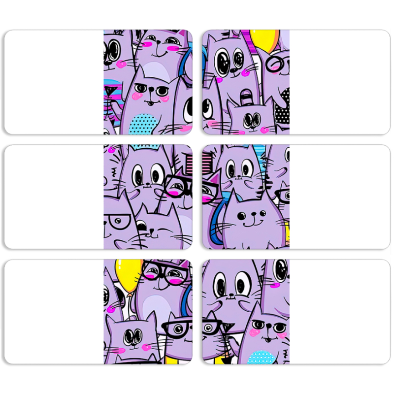 Магнитные фотопазлы 90 на 50 набор 6 штук 