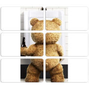 Магнитные фотопазлы 90 на 50 набор 6 штук 