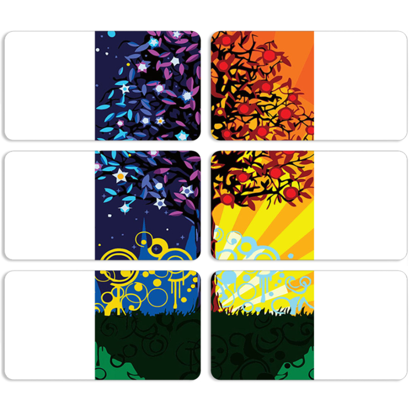 Магнитные фотопазлы 90 на 50 набор 6 штук Wish Tree