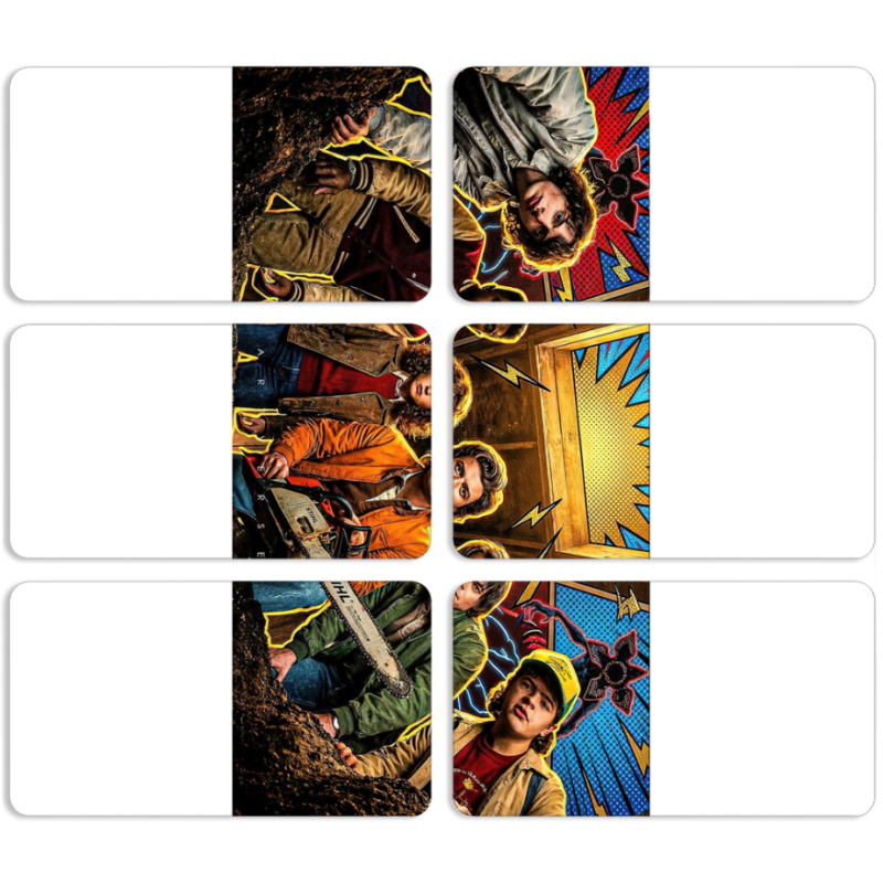 Магнитные фотопазлы 90 на 50 набор 6 штук 