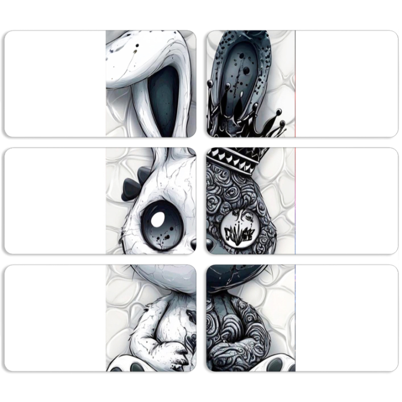 Магнитные фотопазлы 90 на 50 набор 6 штук 