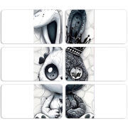 Магнитные фотопазлы 90 на 50 набор 6 штук 