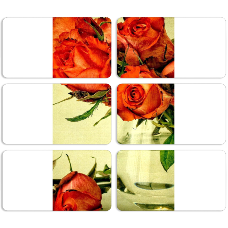 Магнитные фотопазлы 90 на 50 набор 6 штук 