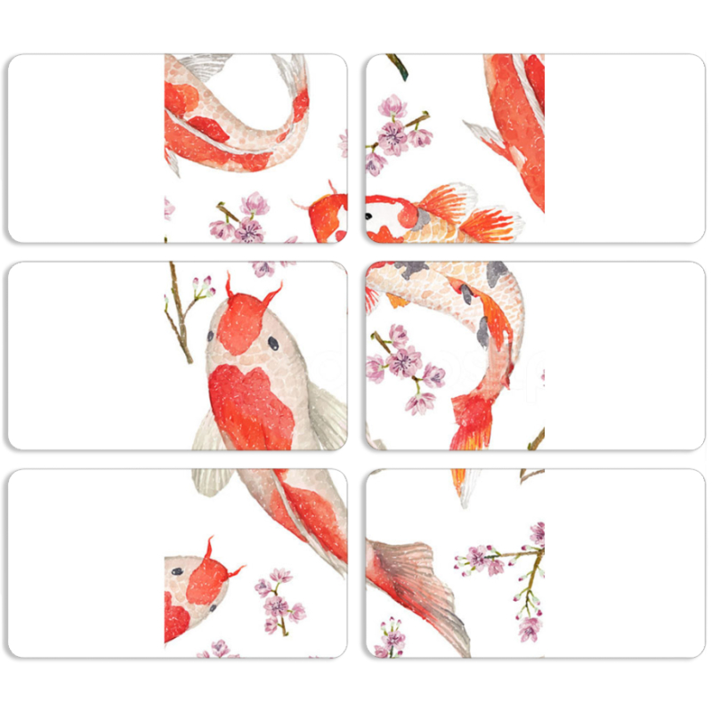 Магнитные фотопазлы 90 на 50 набор 6 штук 