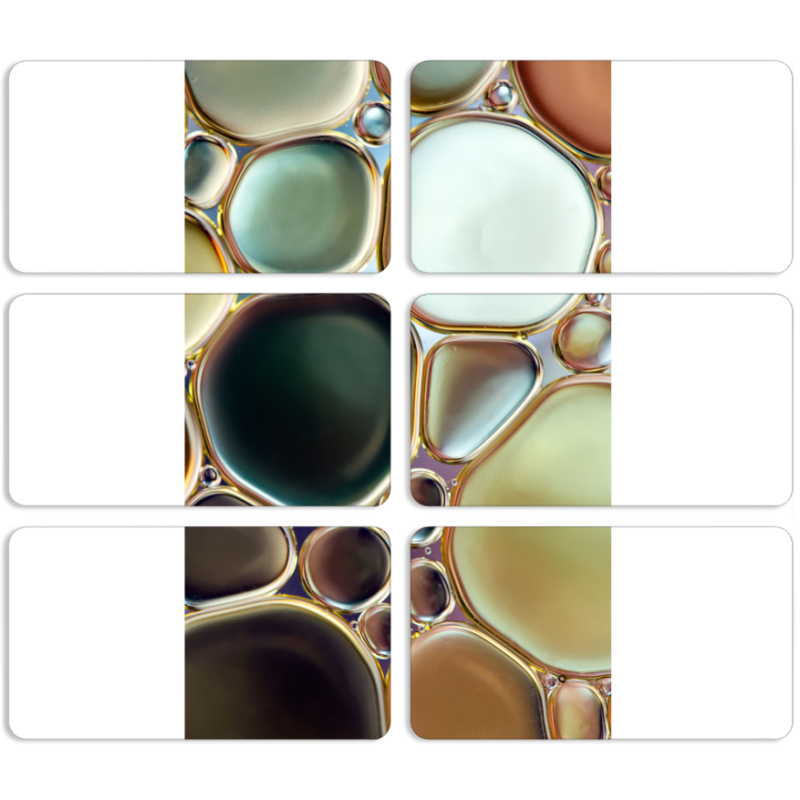 Магнитные фотопазлы 90 на 50 набор 6 штук 