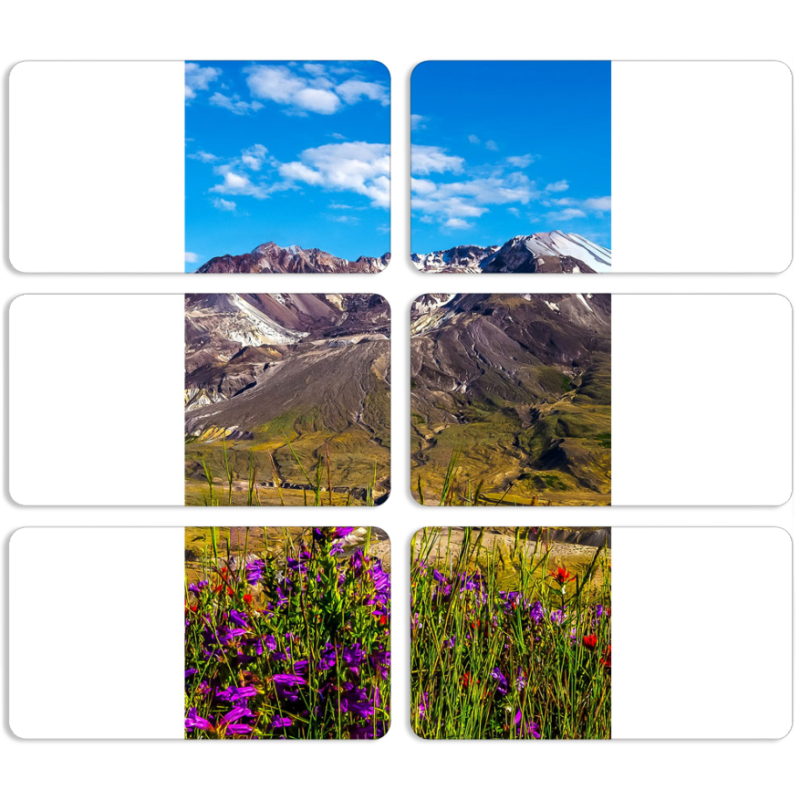 Магнитные фотопазлы 90 на 50 набор 6 штук 