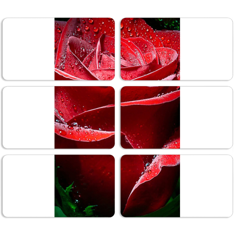 Магнитные фотопазлы 90 на 50 набор 6 штук 