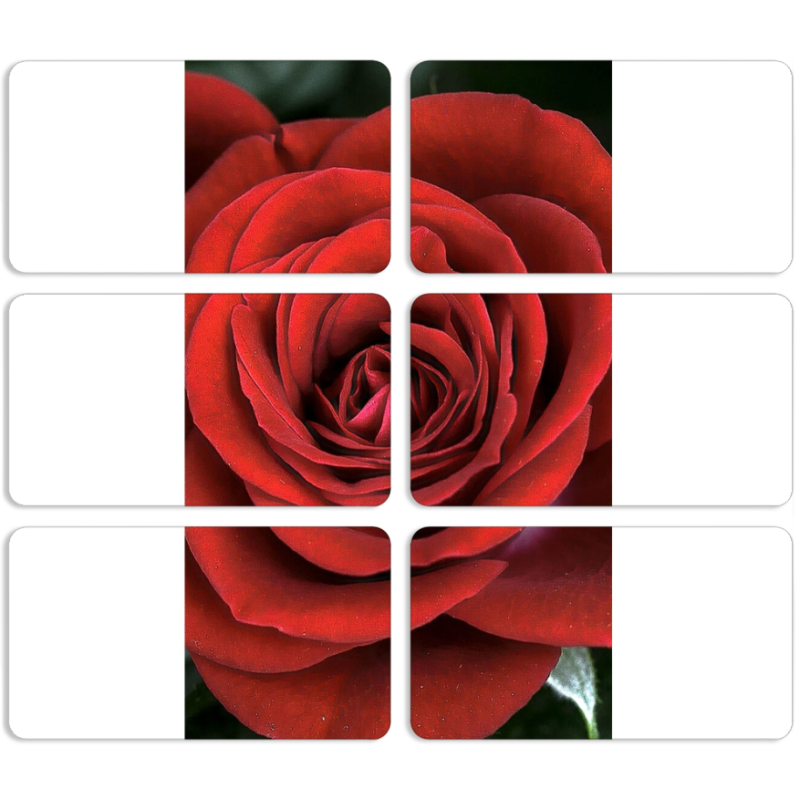 Магнитные фотопазлы 90 на 50 набор 6 штук 