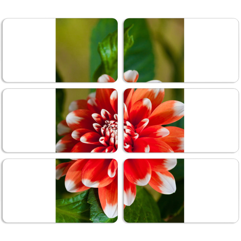 Магнитные фотопазлы 90 на 50 набор 6 штук 