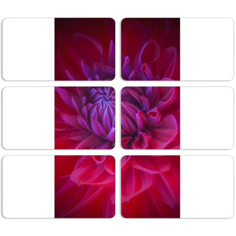 Магнитные фотопазлы 90 на 50 набор 6 штук 