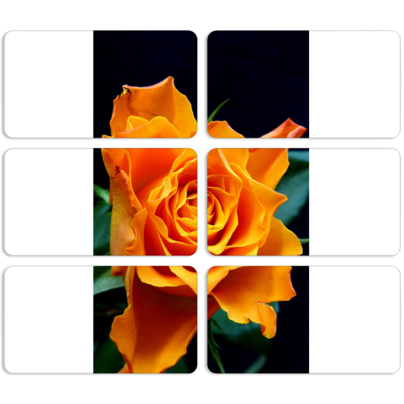 Магнитные фотопазлы 90 на 50 набор 6 штук 