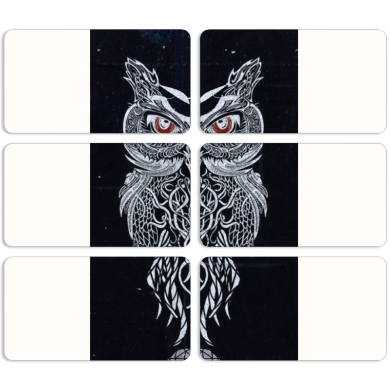 Магнитные фотопазлы 90 на 50 набор 6 штук 