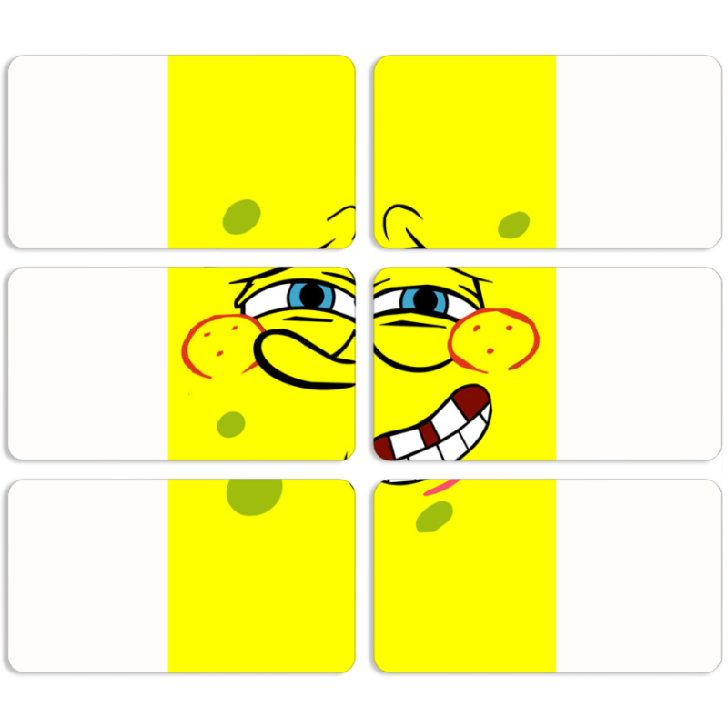 Магнитные фотопазлы 90 на 50 набор 6 штук 