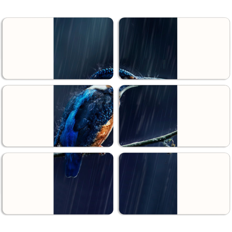 Магнитные фотопазлы 90 на 50 набор 6 штук 