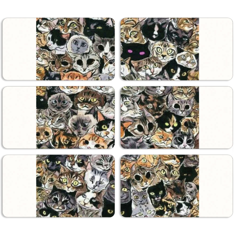 Магнитные фотопазлы 90 на 50 набор 6 штук 