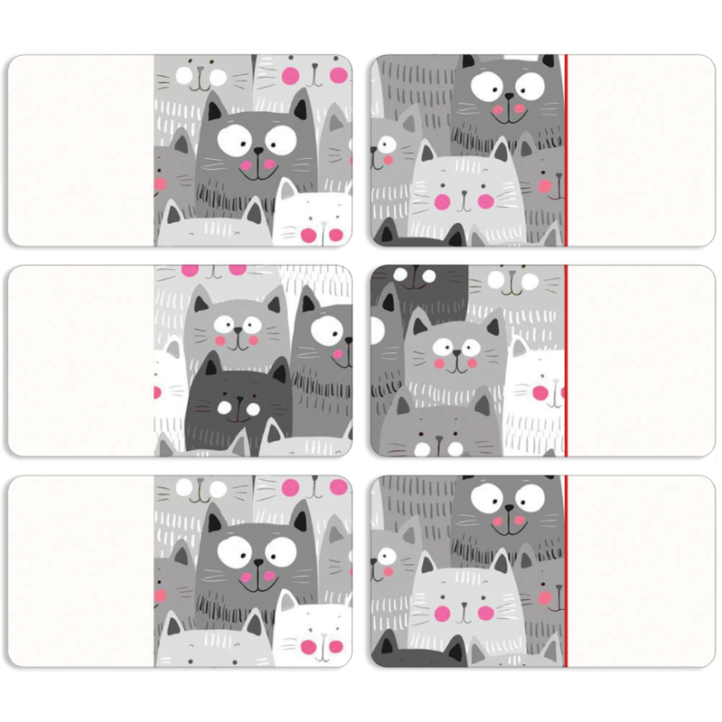 Магнитные фотопазлы 90 на 50 набор 6 штук 