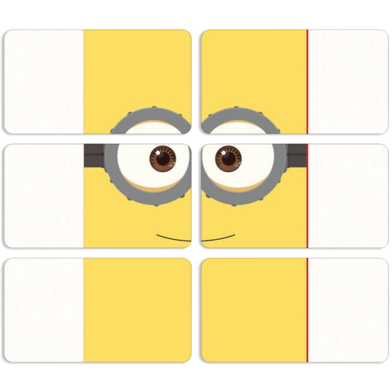 Магнитные фотопазлы 90 на 50 набор 6 штук 