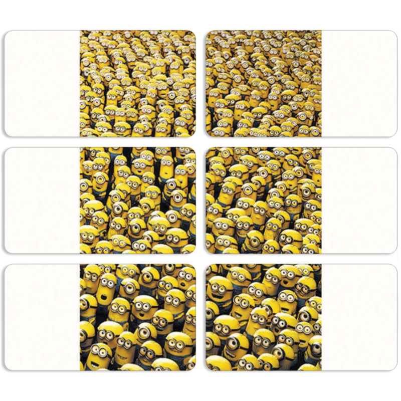 Магнитные фотопазлы 90 на 50 набор 6 штук 