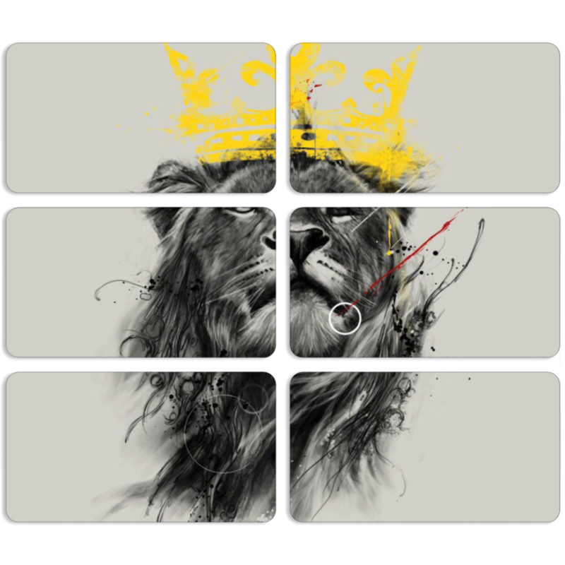 Магнитные фотопазлы 90 на 50 набор 6 штук 