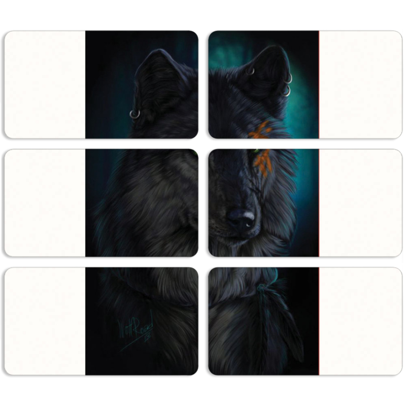 Магнитные фотопазлы 90 на 50 набор 6 штук 