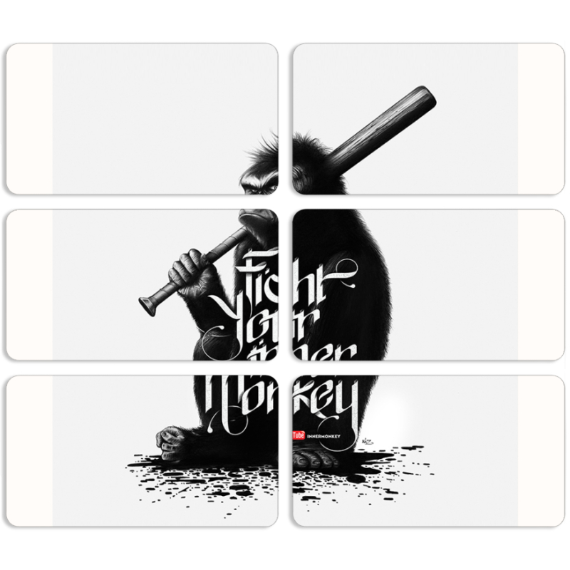 Магнитные фотопазлы 90 на 50 набор 6 штук 