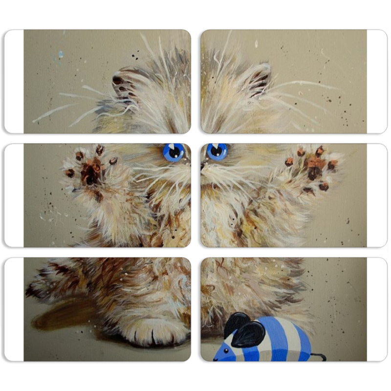 Магнитные фотопазлы 90 на 50 набор 6 штук 