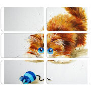 Магнитные фотопазлы 90 на 50 набор 6 штук 