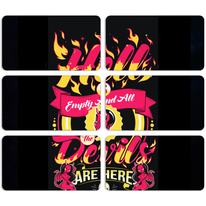 Магнитные фотопазлы 90 на 50 набор 6 штук 