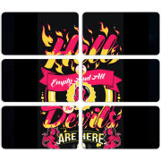 Магнитные фотопазлы 90 на 50 набор 6 штук 