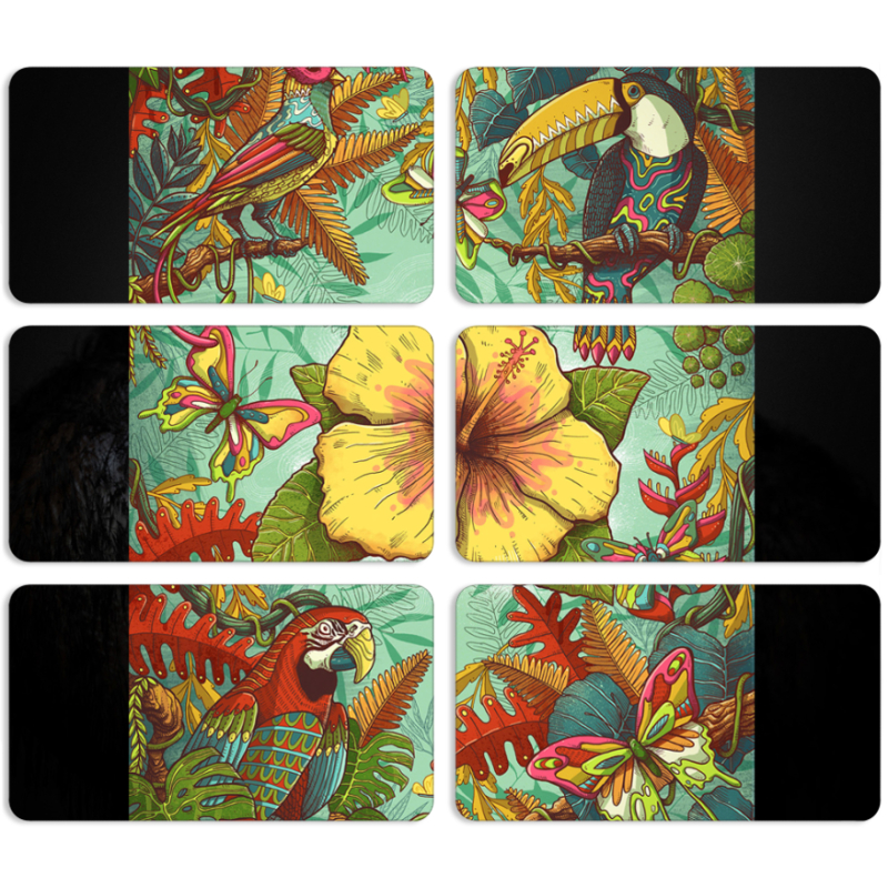 Магнитные фотопазлы 90 на 50 набор 6 штук 