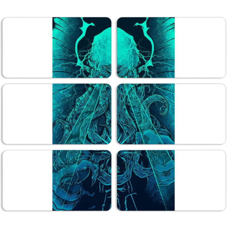 Магнитные фотопазлы 90 на 50 набор 6 штук 