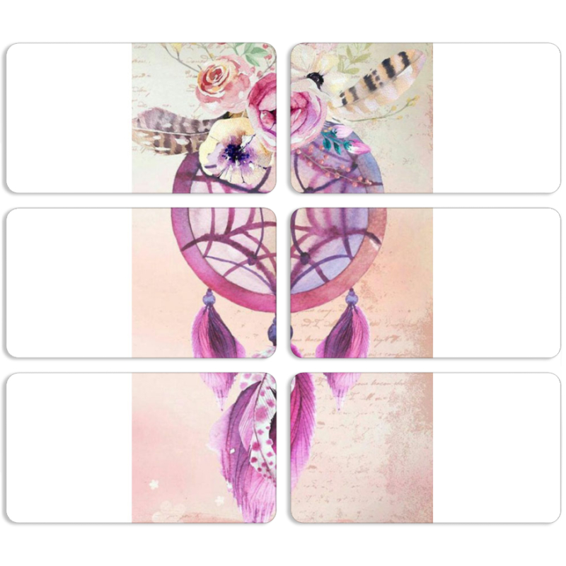 Магнитные фотопазлы 90 на 50 набор 6 штук 