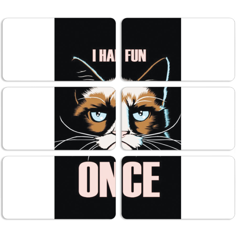 Магнитные фотопазлы 90 на 50 набор 6 штук 