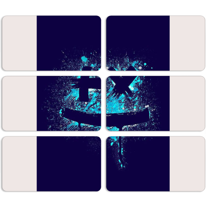 Магнитные фотопазлы 90 на 50 набор 6 штук 