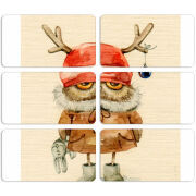 Магнитные фотопазлы 90 на 50 набор 6 штук Милая Сова