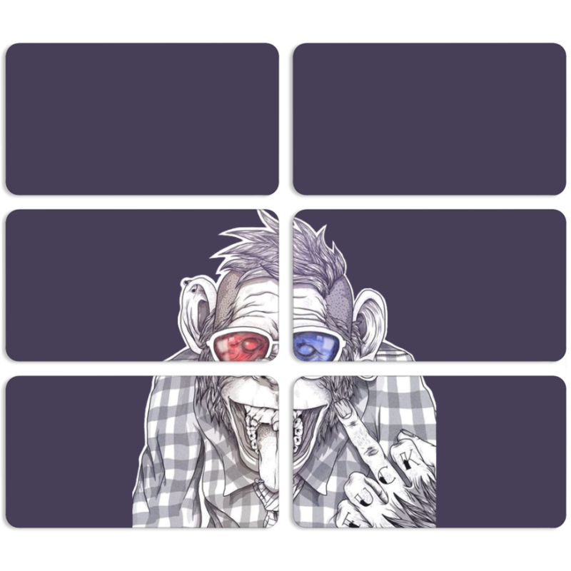 Магнитные фотопазлы 90 на 50 набор 6 штук 