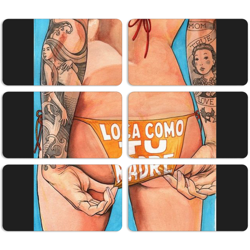 Магнитные фотопазлы 90 на 50 набор 6 штук 