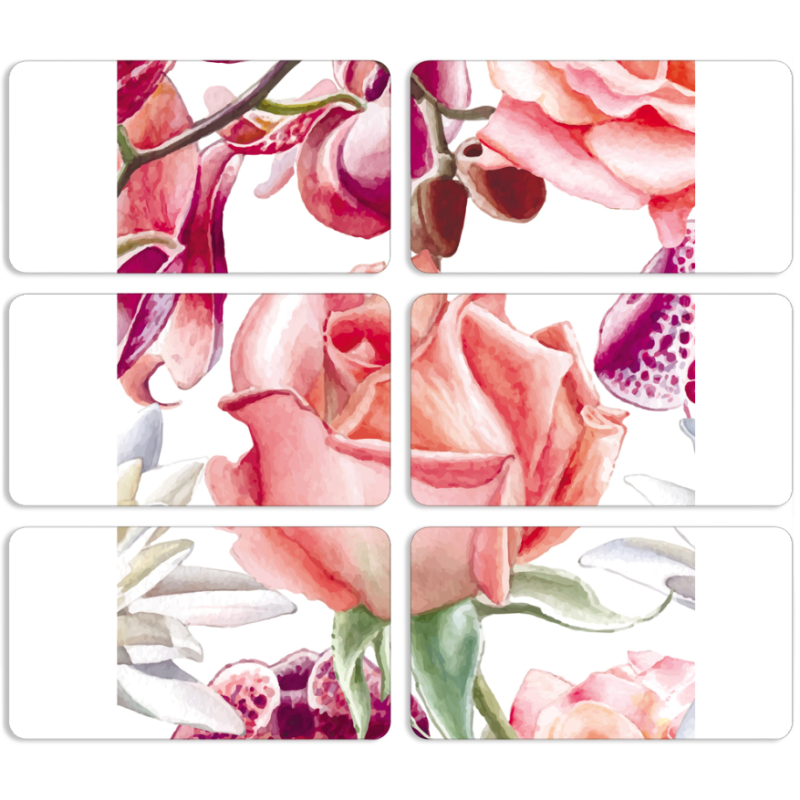 Магнитные фотопазлы 90 на 50 набор 6 штук 