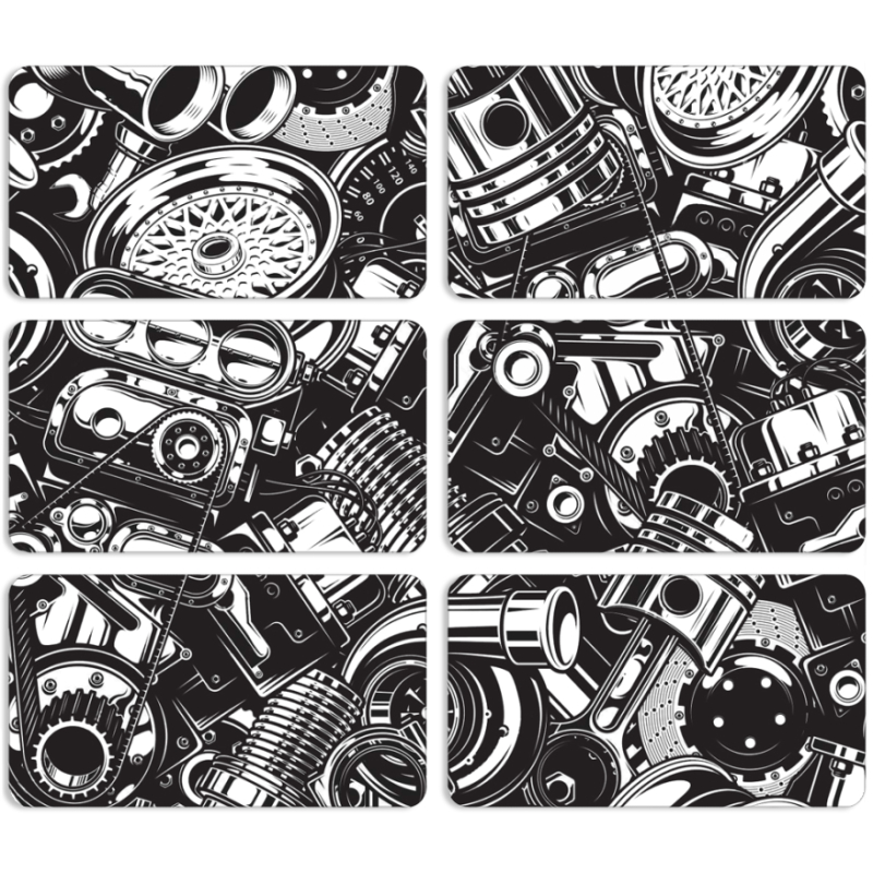 Магнитные фотопазлы 90 на 50 набор 6 штук 