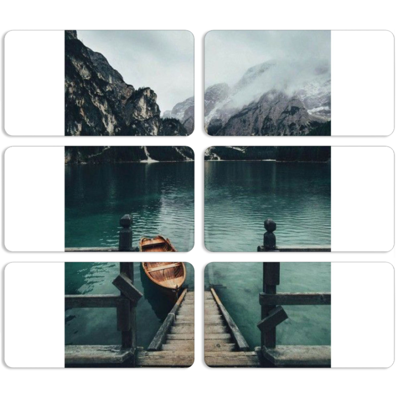 Магнитные фотопазлы 90 на 50 набор 6 штук 