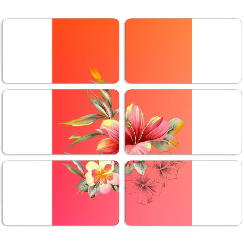 Магнитные фотопазлы 90 на 50 набор 6 штук 