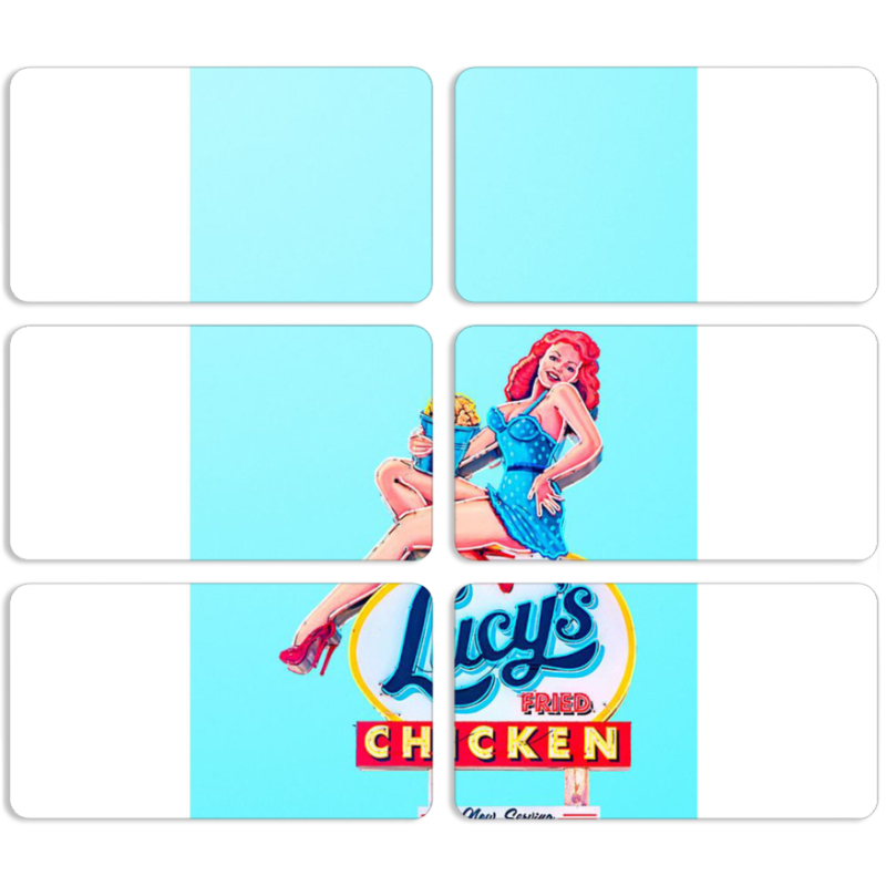 Магнитные фотопазлы 90 на 50 набор 6 штук 