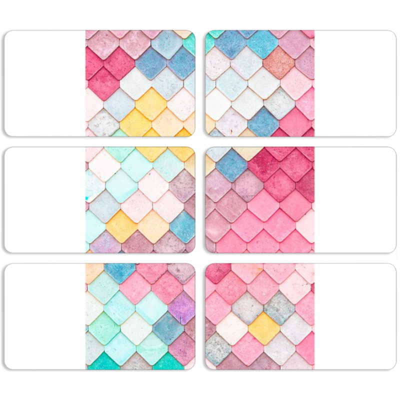 Магнитные фотопазлы 90 на 50 набор 6 штук 