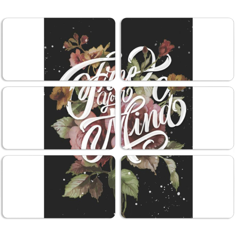 Магнитные фотопазлы 90 на 50 набор 6 штук 