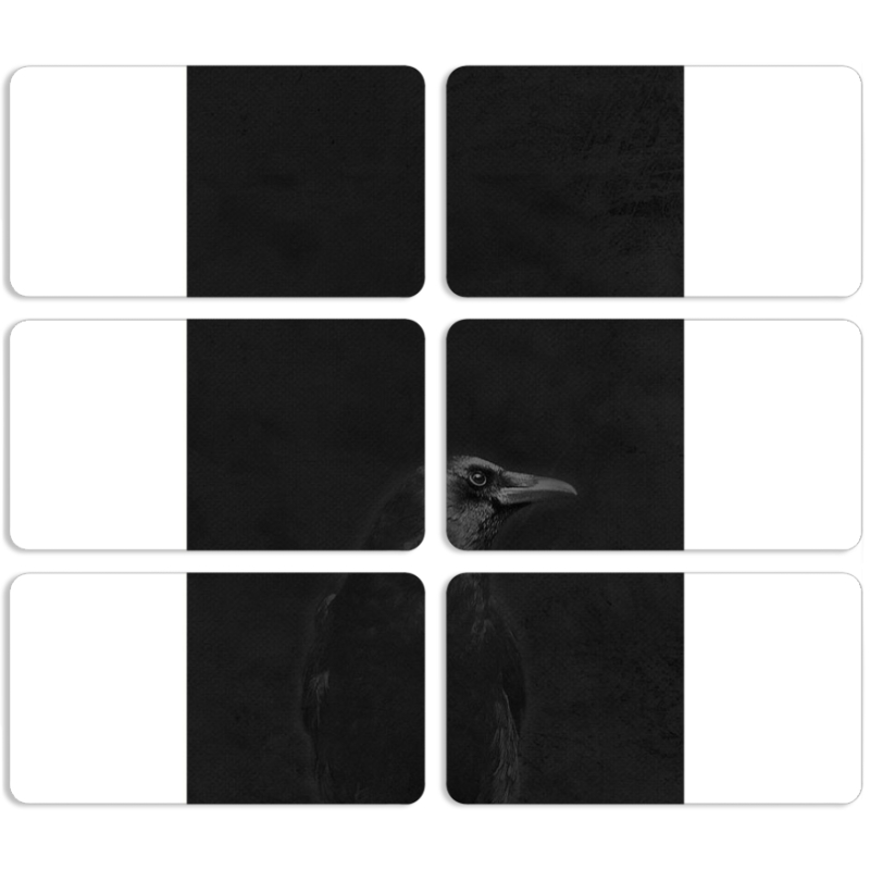 Магнитные фотопазлы 90 на 50 набор 6 штук 